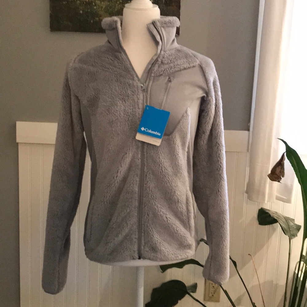 Columbia fleece, plush, with polyester side panels